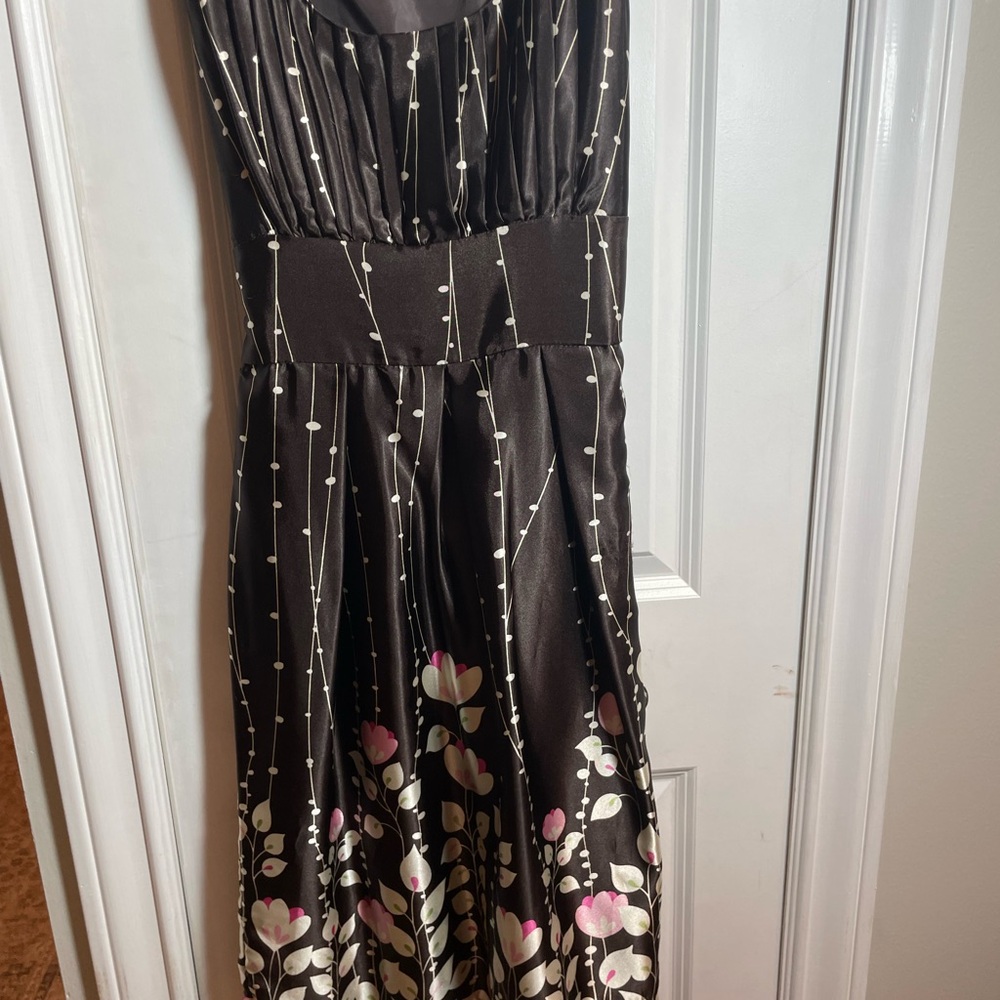 Dressbarn Brown Satin Dress
